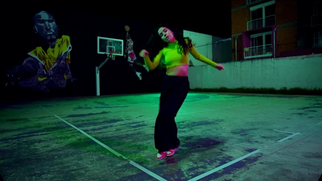 A dancer at night with the After Hours starting look